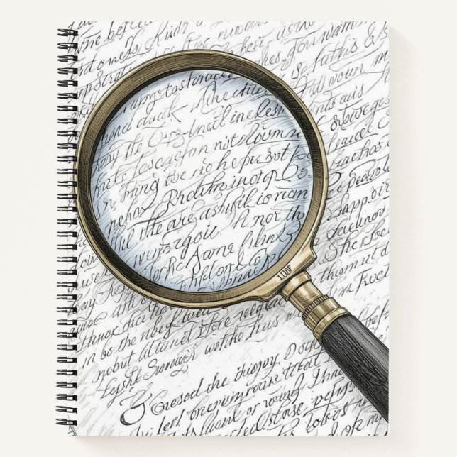 Cuaderno Vintage Magnifying Glass Ink Sketch Notebook (Anverso)