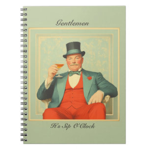 Cuaderno Vintage Martini Dandy - Caballeros, es Sip O'Clock