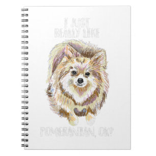 Cuaderno Vintage, Me Gusta Realmente Pomeranian OK Funny Ma