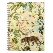 Vintage Moderno Flor Jungla de Tigre Tropical