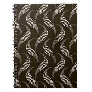 Cuaderno Vintage monocromo: Ornamento geométrico sin foco.