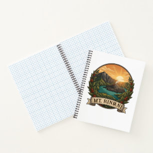 Cuaderno Vintage Monte Rinjani Indonesia Volcán Retro