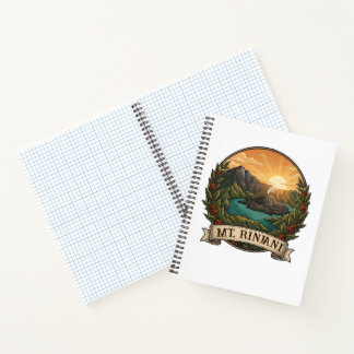 Cuaderno Vintage Monte Rinjani Indonesia Volcán Retro