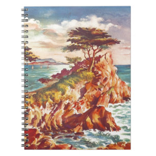Cuaderno Vintage Monterey Coastline Turismo californiano Es