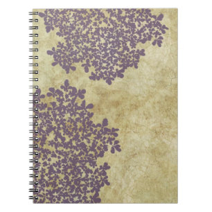 Cuaderno Vintage morado floral