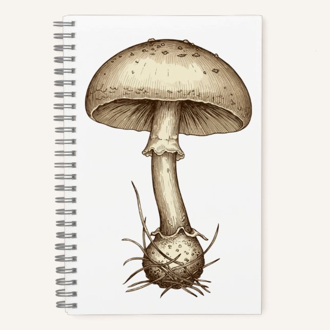 Cuaderno Vintage Mushrooms (Anverso)