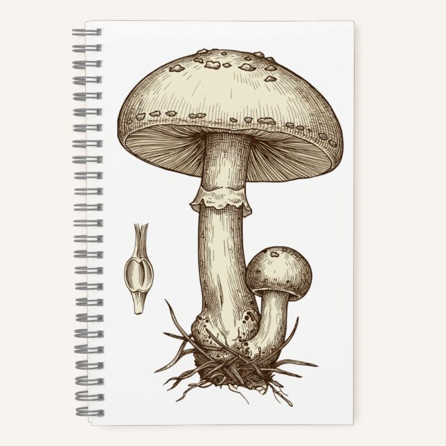 Cuaderno Vintage Mushrooms (Anverso)