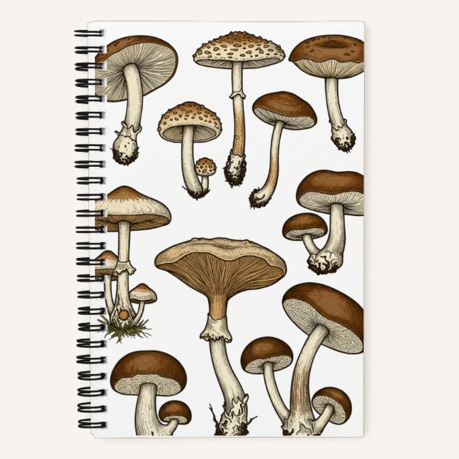 Cuaderno Vintage Mushrooms (Anverso)