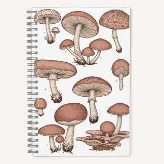 Cuaderno Vintage Mushrooms Notebook