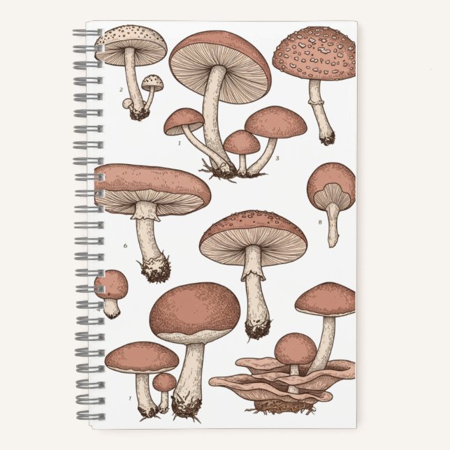 Cuaderno Vintage Mushrooms Notebook (Anverso)