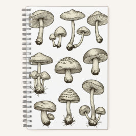 Cuaderno Vintage Mushrooms Notebook