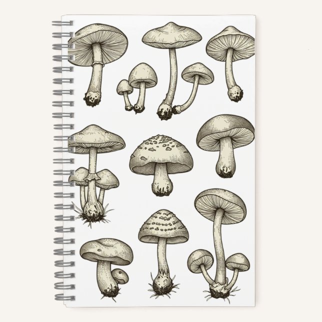 Cuaderno Vintage Mushrooms Notebook (Anverso)