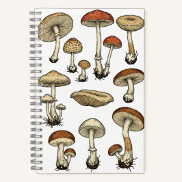 Cuaderno Vintage Mushrooms Notebook