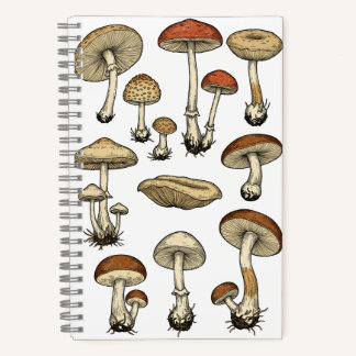 Cuaderno Vintage Mushrooms Notebook