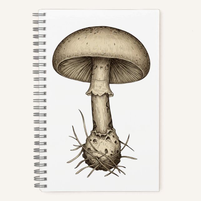 Cuaderno Vintage Mushrooms Notebook (Anverso)