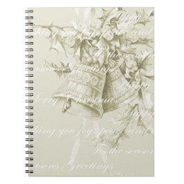 Cuaderno Vintage navidad campanas neutras