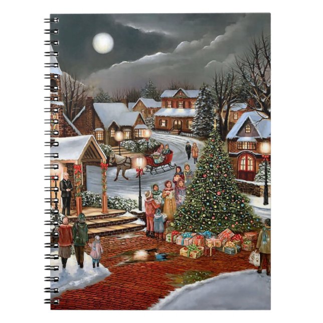 Cuaderno Vintage navidad nevada (Frente)