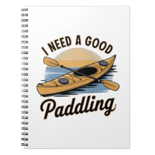 Cuaderno Vintage Necesito Un Buen Kayaker De Paddling