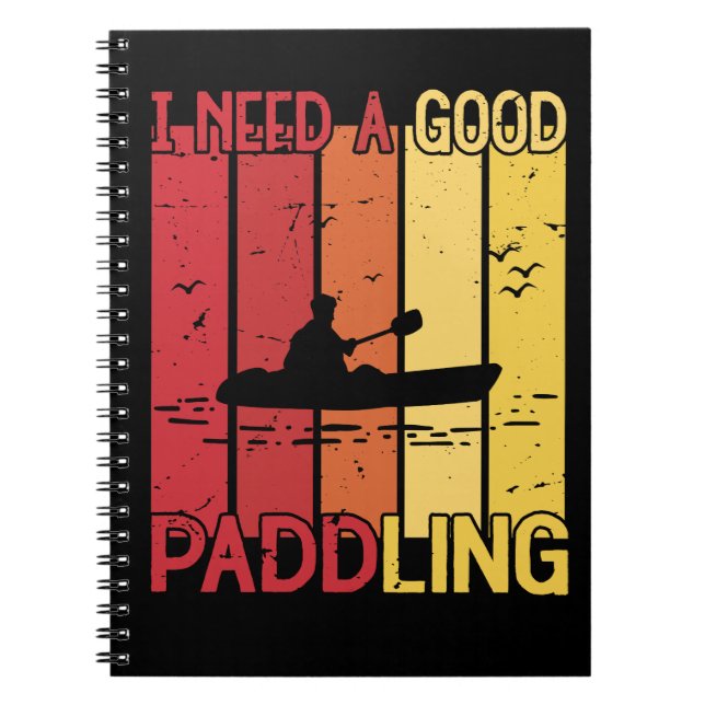 Cuaderno Vintage Necesito Un Buen Kayaker De Paddling (Frente)