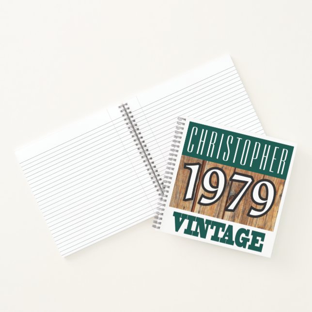 Cuaderno Vintage Nombre con Año 1979 (Interior)