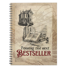 Cuaderno Vintage Penning the Next Bestseller Notebook House