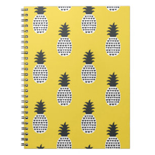 Cuaderno Vintage Pineapple Fun Seamless Ilustracion