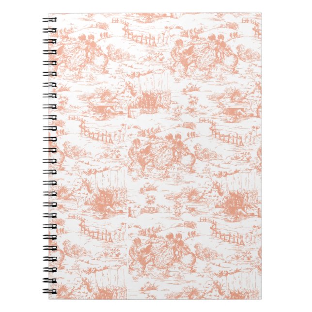 Cuaderno Vintage Pink French Toile (Frente)