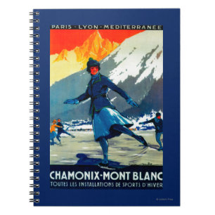 Cuaderno Vintage PosterEurope de Chamonix-Mont Blanc