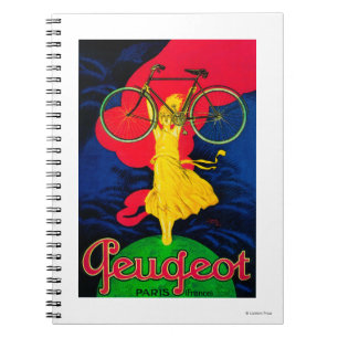 Cuaderno Vintage PosterEurope de la bicicleta de Peugeot