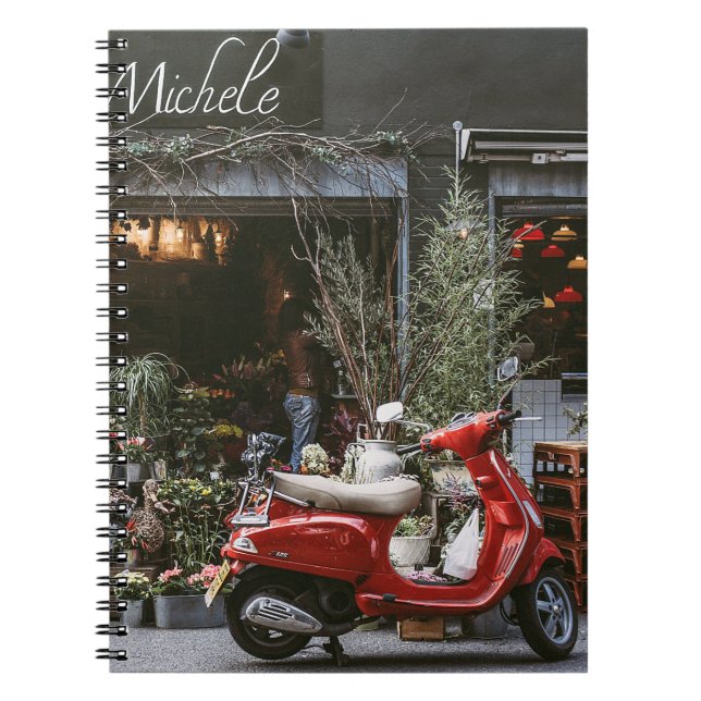 Cuaderno Vintage Red Motor Scooter (Frente)