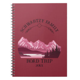 Cuaderno Vintage Red Mountain Lake Sunset