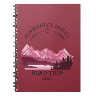 Cuaderno Vintage Red Mountain Lake Sunset