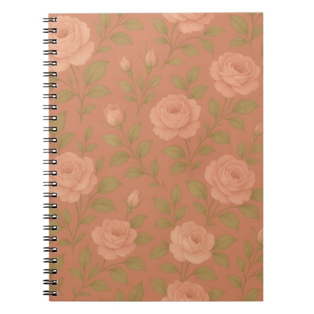 Cuaderno Vintage Rose Spiral Notebook (Frente)