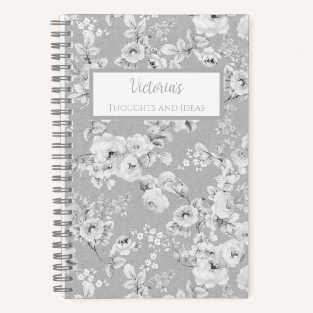 Cuaderno Vintage Roses Personalized Journal Notebook (Anverso)