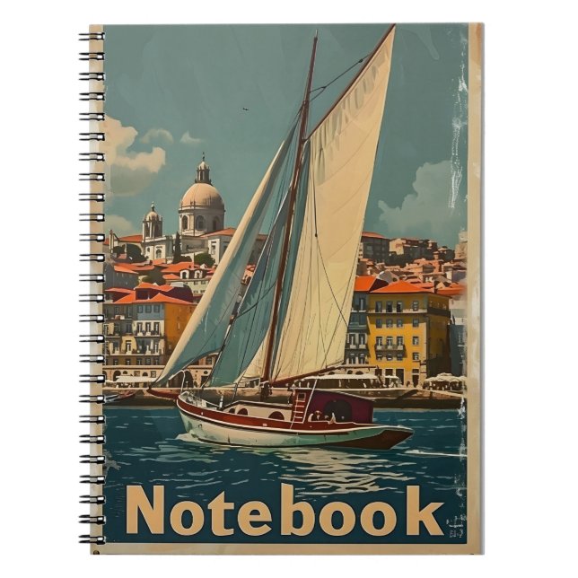 Cuaderno Vintage Sailing Bote Lisbon (Frente)