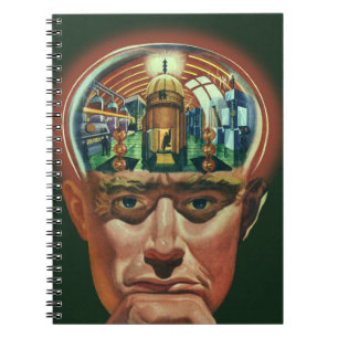 Cuaderno Vintage Science Fiction, Alien Brain in Laboratory