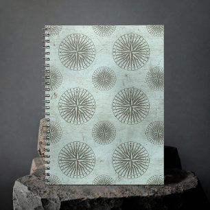 Cuaderno Vintage Sea Shanty Ephemera de la brújula Steamp