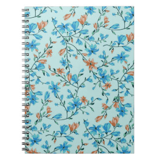 Cuaderno Vintage simple: Patrón de tela floral