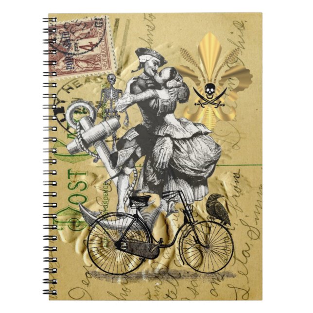 Cuaderno Vintage steampunk pirata (Frente)