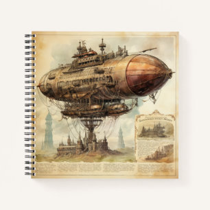 Cuaderno Vintage Steampunk Zeppelin (10)