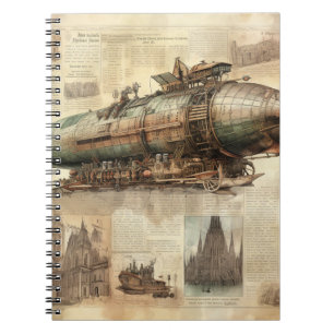 Cuaderno Vintage Steampunk Zeppelin (5)