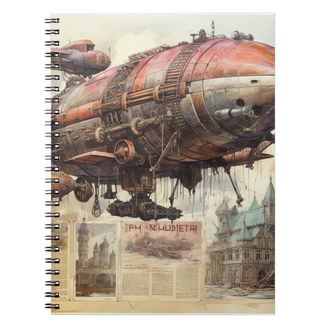 Cuaderno Vintage Steampunk Zeppelin (9) (Frente)