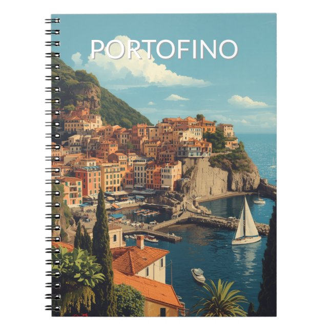 Cuaderno Vintage Style Portofino Genova Italy (Frente)