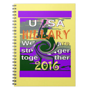 Cuaderno Vintage USA Stronger Together Abstract Art Print