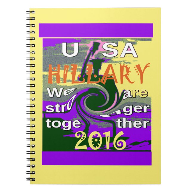 Cuaderno Vintage USA Stronger Together Abstract Art Print (Frente)