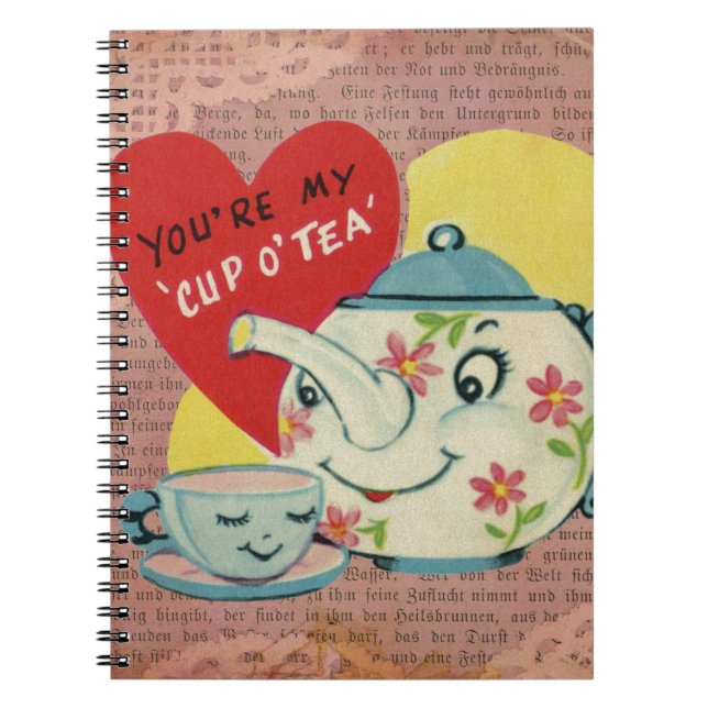 Cuaderno Vintage Valentine Cup of Tea (Frente)