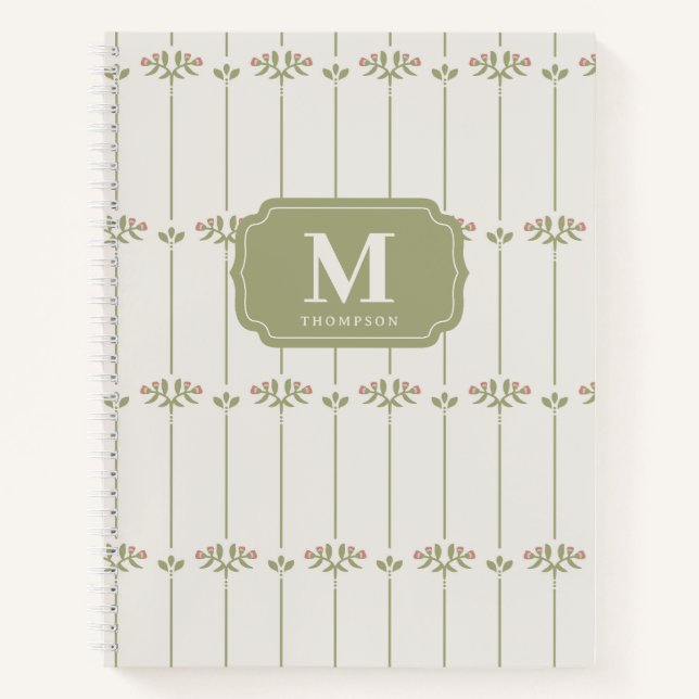 Cuaderno Vintage Victorian Botanical Traditional Lines (Anverso)