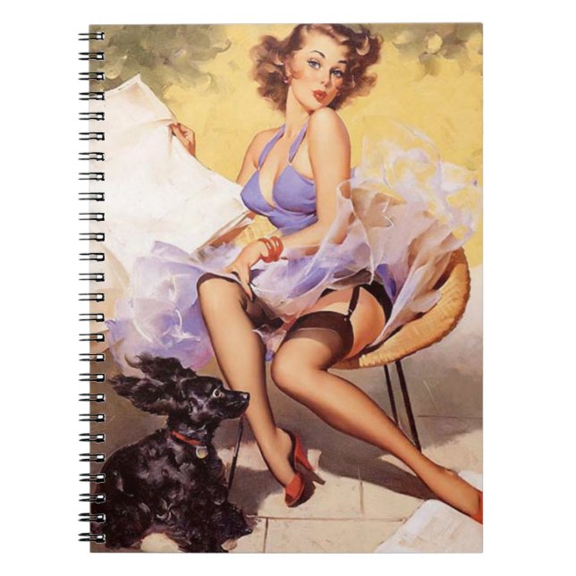 Cuaderno Vintage Violet Pin Up (Frente)