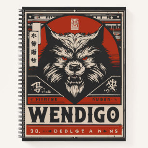 Cuaderno Vintage Wendigo Legend Arte Criptico Nativo