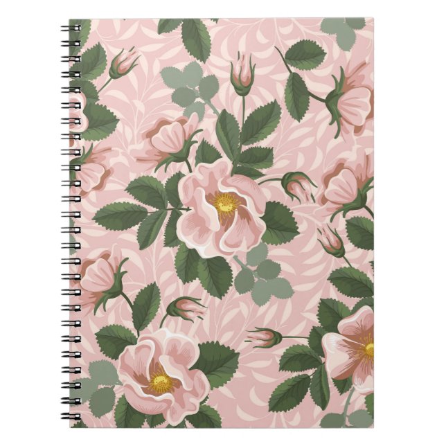 Cuaderno Vintage Wild Rosas: Fondo Floral (Frente)